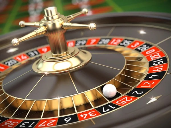Roulette wheel spinning in HD studio